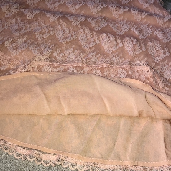 Elegant Lace Layered Peach Top - Picture 10 of 15